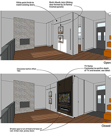 Interior and joinery design, UK © Jordan and Bateman Architects Ltd